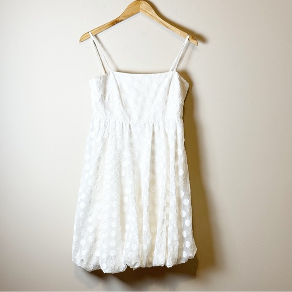 NWT Anthropologie Ivory Sachin & Babi Textured Polka Dot Mini Dress Size 4 - Picture 2 of 9